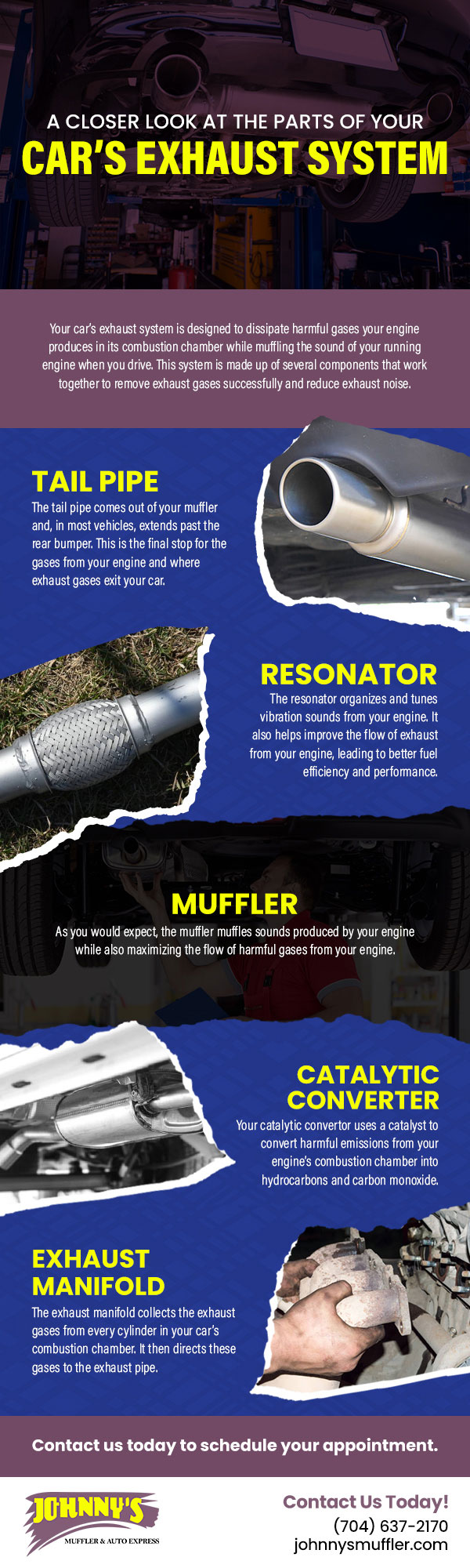 A Closer Look at the Parts of Your Car’s Exhaust System [infographic